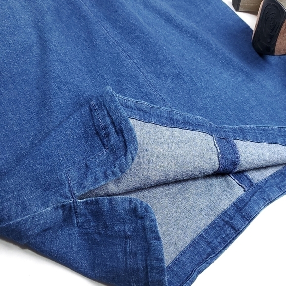 New J. Jill Denim Sheath Chambray Midi Dress Size XS - Picture 8 of 14